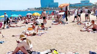 Beach Sant Miquel / Barcelona beach walk ????walking Spain best beaches????????