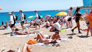 Beach Sant Miquel / Barcelona beach walk ????walking Spain best beaches????????