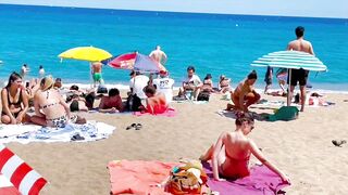 Beach Sant Miquel / Barcelona beach walk ????walking Spain best beaches????????