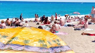 Beach Sant Miquel / Barcelona beach walk ????walking Spain best beaches????????