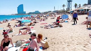 Beach Sant Miquel / Barcelona beach walk ????walking Spain best beaches????????