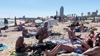 IBIZA Beach Summer - Beautiful Barcelona Stunning Seaside Beach Capital Of Catalonia Walking 4K