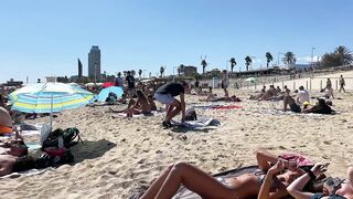 IBIZA Beach Summer - Beautiful Barcelona Stunning Seaside Beach Capital Of Catalonia Walking 4K