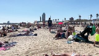 IBIZA Beach Summer - Beautiful Barcelona Stunning Seaside Beach Capital Of Catalonia Walking 4K