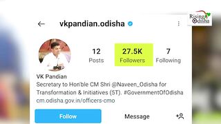 5T Secretary VK Pandian Joins Instagram, Gets Thousands of Followers | 5T Sachiba | Odisha Govt