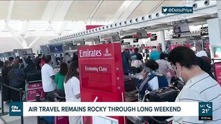 Air travel troubles continue into long weekend