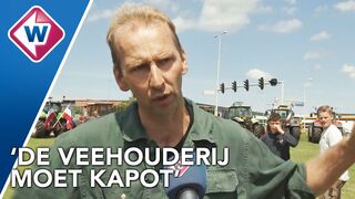 Demonstrerende boeren blokkeren distributiecentrum van supermarktketen Hoogvliet - OMROEP WEST