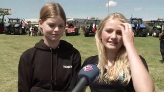 Demonstrerende boeren blokkeren distributiecentrum van supermarktketen Hoogvliet - OMROEP WEST