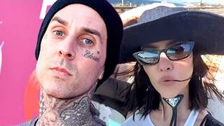 Travis Barker Hits the Beach With Kourtney Kardashian After Health Scare