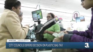 Virginia Beach City Council defers decision plastic bag tax