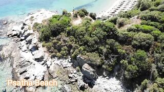 Psatha beach,Nea Iraklitsa,Greece from above(Παραλία Ψάθα)