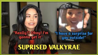 Valkyrae Getting A Surprise Gift From Bella Poarch During Her GOODBYE STREAM