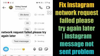 Fix instagram network request failed please try again later | instagram message not sending problem