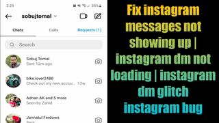 Fix instagram messages not showing up | instagram dm not loading | instagram dm glitch instagram bug