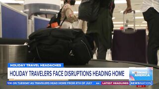 Packed airports, canceled flights. 9 million travel over July 4 | Morning in America