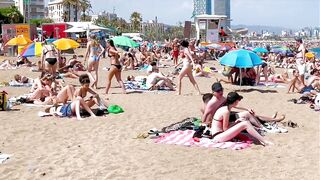 Barcelona beach walk/ beach Sant Sebastia