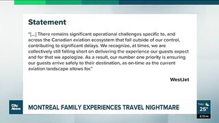 Travel nightmare for Montreal family