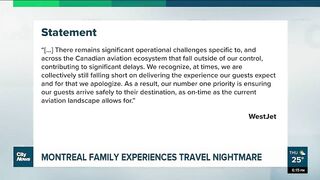 Travel nightmare for Montreal family