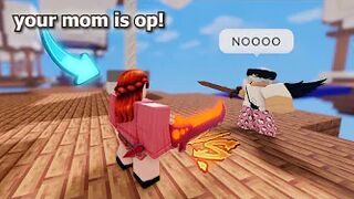 When your mom clutches in roblox bedwars (gone wrong)????????