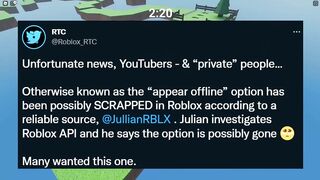 Roblox YouTubers are MAD at Roblox...