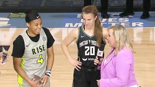 NC State commit Zoe Brooks wins 2022 WNBA Skills Challenge with Sabrina Ionescu ????????