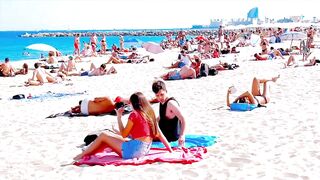 Barcelona beach walk/ beach Bogadell ????walking Spain best beaches ????????