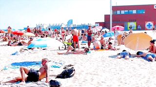 Barcelona beach walk/ beach Bogadell ????walking Spain best beaches ????????