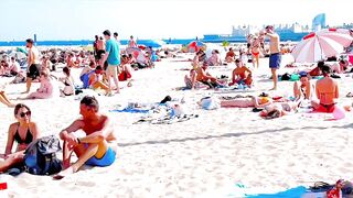 Barcelona beach walk/ beach Bogadell ????walking Spain best beaches ????????