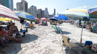 [Best Beaches Brazil 4K] ???????? Caminhada na praia ???????? Balneário Camboriú - Brasil