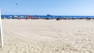 BENIDORM ???????? LEVANTE BEACH JULY 2022 Costa Blanca SPAIN Walking Tour 4K