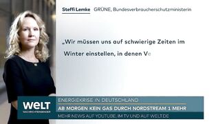 Energiekrise in Deutschland: Ab Montag kein Gas mehr durch Nord Stream 1
