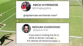 Djokovic & Kyrgios Funny Banter During Practice & On Instagram