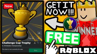 FREE ACCESSORY! HOW TO GET Challenge Cup Trophy! (Roblox WimbleWorld Event)