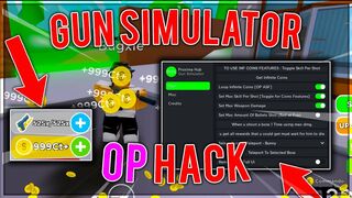 Roblox Gun Simulator Hack Script GUI : INFINITE COINS, MAX DAMAGE, ONE SHOT & MORE! | (*PASTEBIN*)