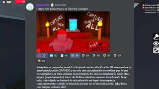 Noticias sobre la actualización de Aniversario. Roblox-Flee The Facility