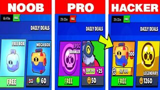 GIFT in Brawl Stars FROM SUPERCELL- NOOB vs PRO vs HACKER / Animation