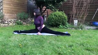 Shiny and extreme/ Standing Hamstring Stretch/ Half Moon Pose/ Hip Opening