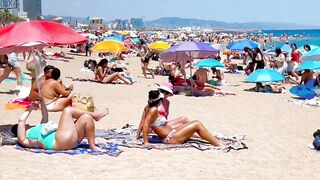 Barcelona beach walk/ beach Sant Miquel ????️walking Spain best beaches