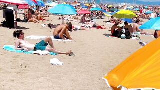 Barcelona beach walk/ beach Sant Miquel ????️walking Spain best beaches