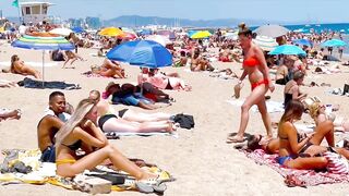 Barcelona beach walk/ beach Sant Miquel ????️walking Spain best beaches