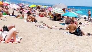 Barcelona beach walk/ beach Sant Miquel ????️walking Spain best beaches