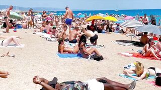 Barcelona beach walk/ beach Sant Miquel ????️walking Spain best beaches