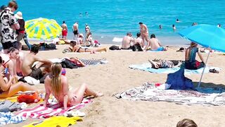 Barcelona beach walk/ beach Sant Miquel ????️walking Spain best beaches