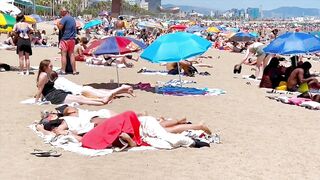 Barcelona beach walk/ beach Sant Miquel ????️walking Spain best beaches