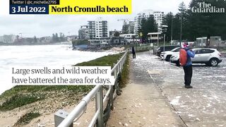 North Cronulla beach almost disappears due to coastal erosion