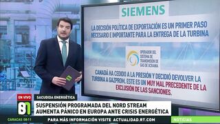 Suspensión programada del Nord Stream aumenta el pánico en Europa ante la crisis energética