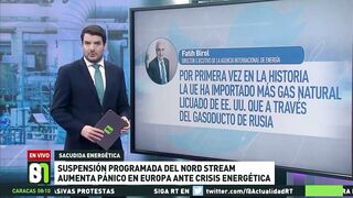 Suspensión programada del Nord Stream aumenta el pánico en Europa ante la crisis energética