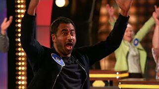 Kal Penn and Christina Freeman Modi Play Fast Money - Celebrity Family Feud