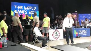 Egyptian sumo wrestling coach storms ring at The World Games in Birmingham