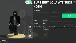 FREE EMOTE! HOW TO GET BURBERRY LOLA ATTITUDE - GEM (ROBLOX BURBERRY EVENT)